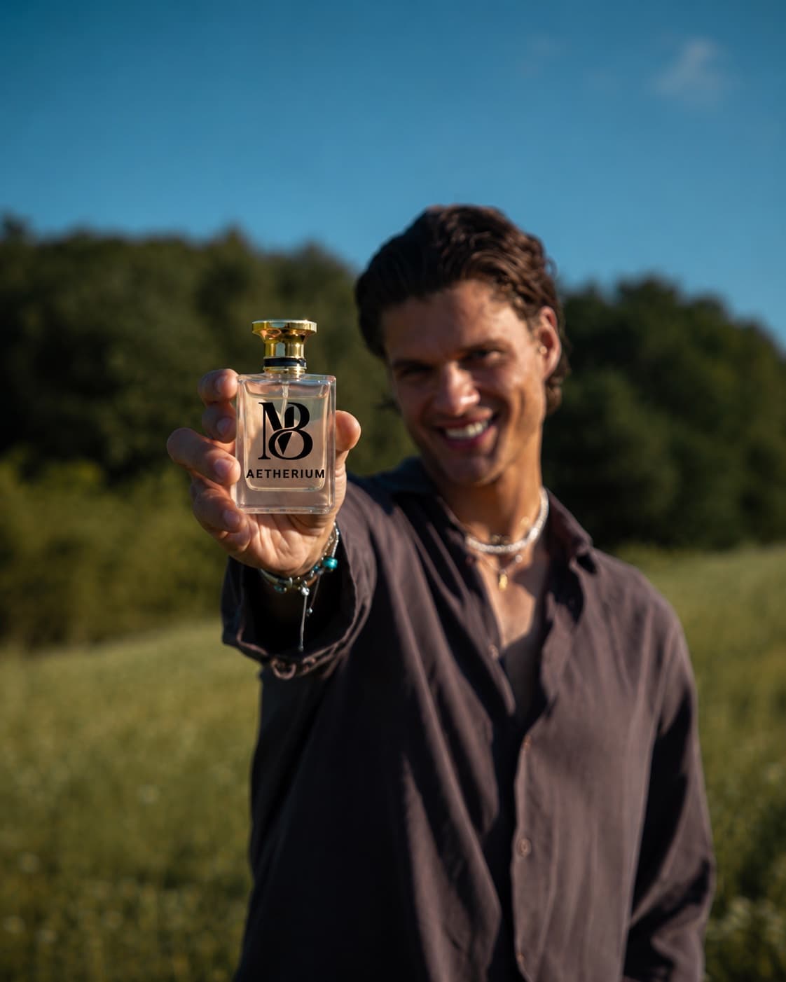 The flacon in a golden meadow