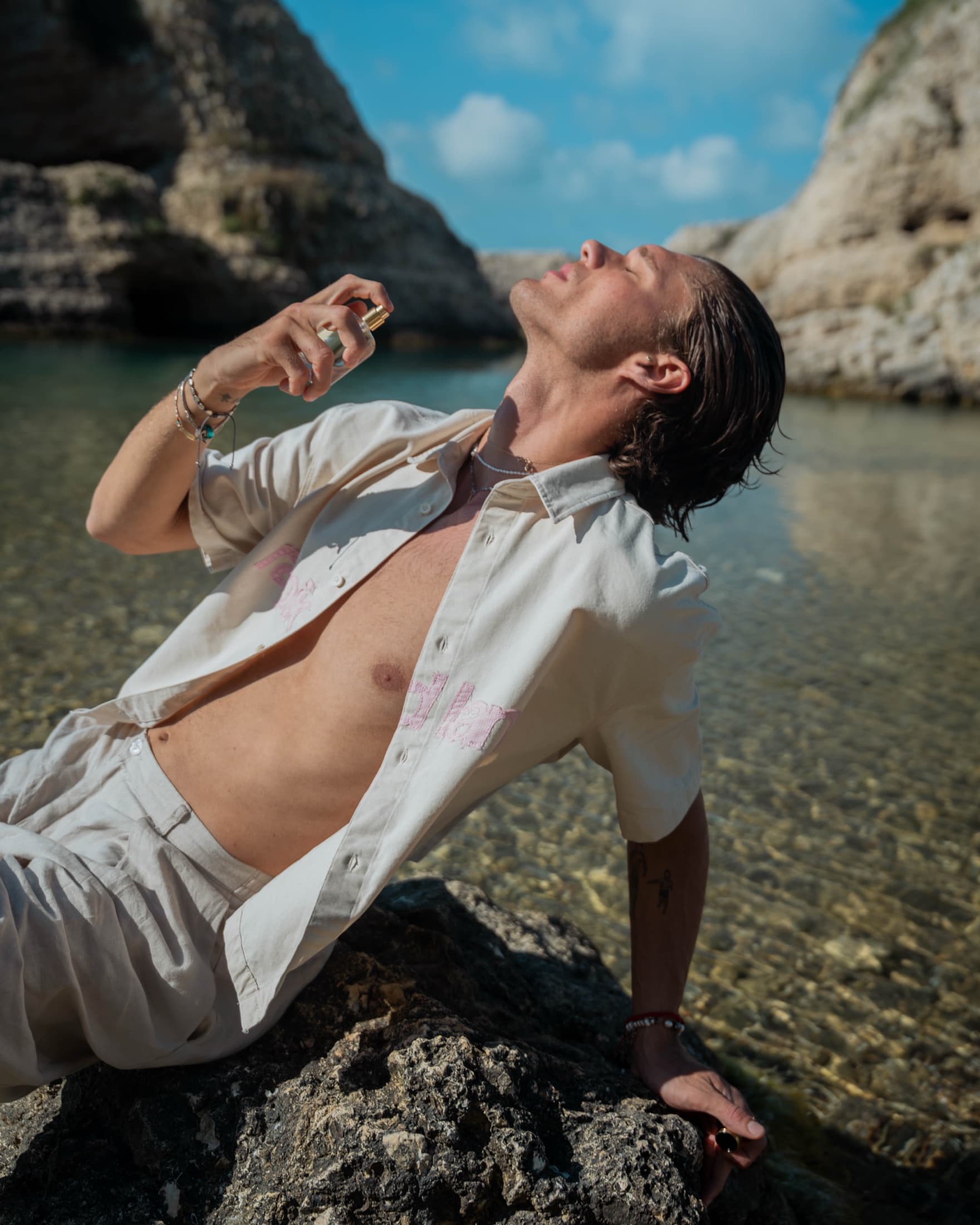 A figure at a cove